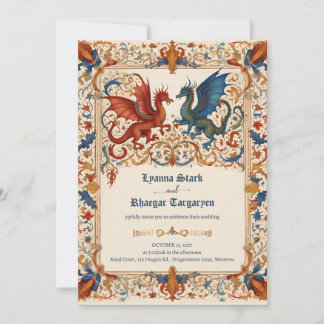 Medieval Wedding Invitation, Ancient Manuscript Einladung