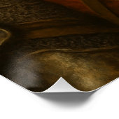 Medieval Wolf Warrior Fantasy Knight Portrait Poster (Ecke)