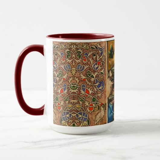 MEDIEVALISIERTE WEINHALBUNG HARVEST Antique Grapev Tasse (Links)