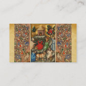 MEDIEVALISIERTE WEINHALBUNG HARVEST Antique Grapev Visitenkarte (Rückseite)