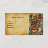 MEDIEVALISIERTE WEINHALBUNG HARVEST Antique Grapev Visitenkarte (Vorderseite)