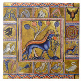 MEDIEVALISIERUNG, JAGDHUNDE, WALDTIERE FLIESE (Vorderseite)