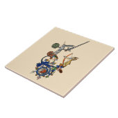 MEDIEVALISIERUNG, Killerkaninchen mit Schwert Fliese (Seite)