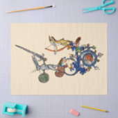 MEDIEVALISIERUNG, Killerkaninchen mit Schwert Seidenpapier (Basteln)