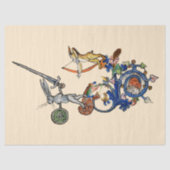 MEDIEVALISIERUNG, Killerkaninchen mit Schwert Seidenpapier (Vorderseite)