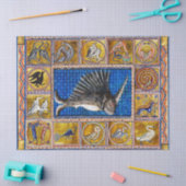 MEDIEVALISIERUNG, UNIKORANFISCHE, FANTASTISCHE TIE SEIDENPAPIER (Basteln)