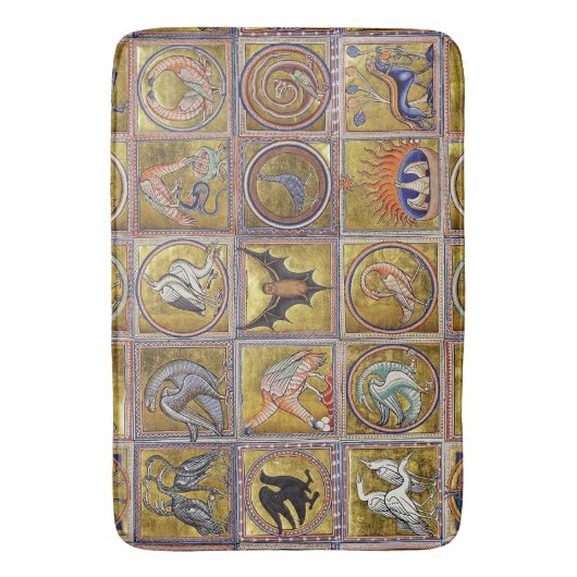 MEDIEVENT BESTIARY, FANTASTISCHE TIERE, GOLD ROT B BADEMATTE (Vorderseite Vertikal)