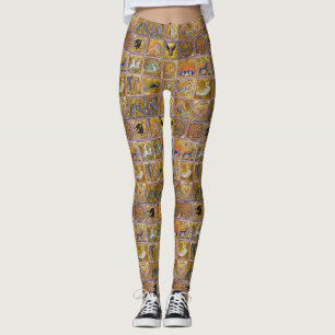 MEDIEVENT BESTIARY, FANTASTISCHE TIERE, GOLD ROT B LEGGINGS