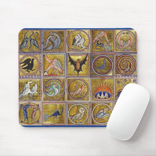 MEDIEVENT BESTIARY, FANTASTISCHE TIERE, GOLD ROT B MOUSEPAD (Mit Mouse)