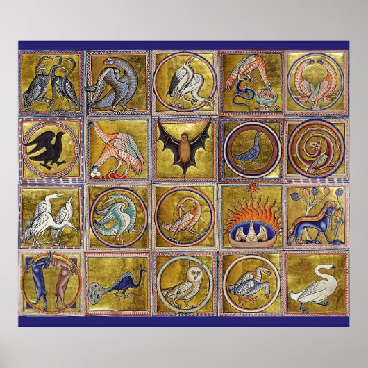 MEDIEVENT BESTIARY, FANTASTISCHE TIERE, GOLD ROT B POSTER (Vorne)