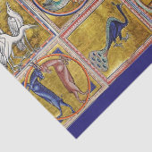 MEDIEVENT BESTIARY, FANTASTISCHE TIERE, GOLD ROT B SEIDENPAPIER (Detail)