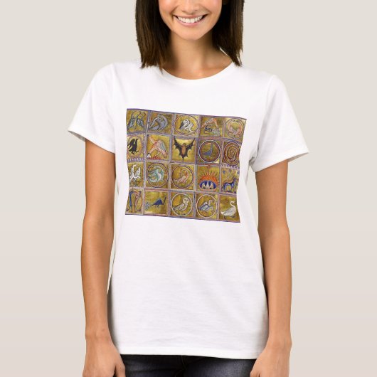 MEDIEVENT BESTIARY, FANTASTISCHE TIERE, GOLD ROT B T-Shirt (Vorderseite)