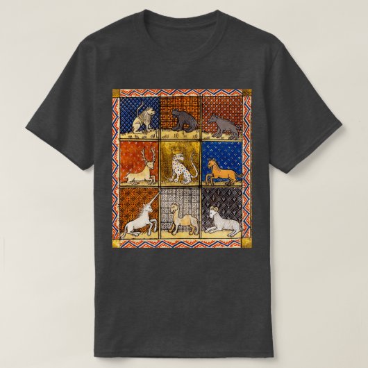MEDIEVENT BESTIARY FANTASTISCHE TIERE IN GOLD RED  T-Shirt (Design vorne)