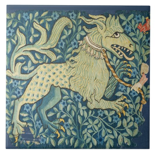 MEDIEVENT BESTIARY Lion like Beast in Blue Fliese (Vorderseite)