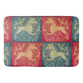 MEDIEVENT BESTIARY Lion like Beast in Red Blue Badematte (Vorderseite)