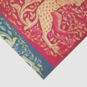 MEDIEVENT BESTIARY Lion like Beast in Red Blue Seidenpapier (Detail)