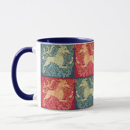 MEDIEVENT BESTIARY Lion like Beast in Red Blue Tasse (Links)