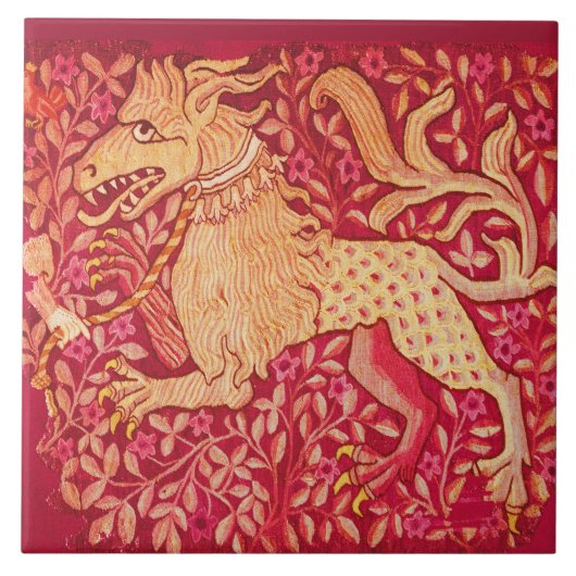 MEDIEVENT BESTIARY Lion like Beast in Red Fliese (Vorderseite)