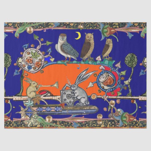 MEDIEVENT BESTIARY MACHEN MUSIC Night Owls, Kaninc Seidenpapier (Vorderseite)