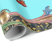 MEDIEVENT BESTIARY MAKING MUSIC Violinist Lion Blu Geschenkpapier (Rolleneckpunkt)