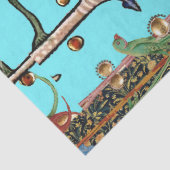 MEDIEVENT BESTIARY MAKING MUSIC Violinist Lion Blu Seidenpapier (Detail)