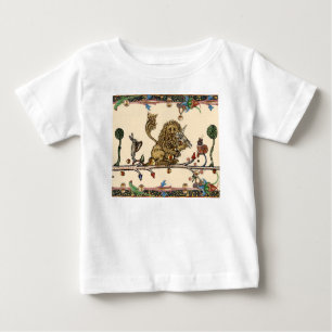 MEDIEVENT BESTIARY MAKING MUSIC Violinist Lion,Har Baby T-shirt