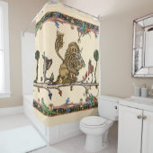 MEDIEVENT BESTIARY MAKING MUSIC Violinist Lion,Har Duschvorhang (Beispiel)