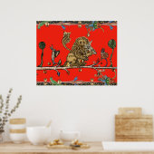 MEDIEVENT BESTIARY MAKING MUSIC Violinist Lion,Har Poster (Küche)