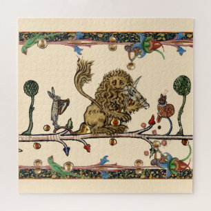 MEDIEVENT BESTIARY MAKING MUSIC Violinist Lion,Har Puzzle