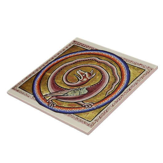 MEDIEVENT BESTIARY, SNAKE DRAGON CIRCLES FLIESE (Seite)