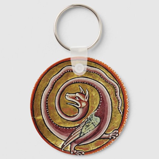 MEDIEVENT BESTIARY, SNAKE DRAGON CIRCLES SCHLÜSSEL SCHLÜSSELANHÄNGER (Vorderseite)