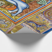 MEDIEVENT BESTIARY, UNICORN,FANTASTISCHE TIERE GESCHENKPAPIER (Ecke)