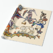 MEDIEVENT BESTIARY WAR Snail vs Knight ,Dragon.Lio Geschenkpapier (Ungerollt)