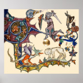 MEDIEVENT BESTIARY WAR Snail vs Knight ,Dragon.Lio Poster (Vorne)