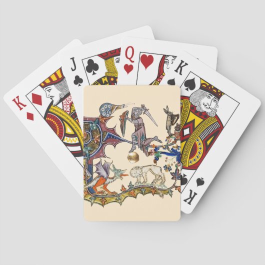 MEDIEVENT BESTIARY WAR Snail vs Knight ,Dragon.Lio Spielkarten (Rückseite)