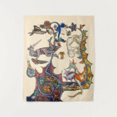 MEDIEVENT BESTIARY WAR Snail vs Knight ,Dragon.Lio Wandteppich (Vorderseite)