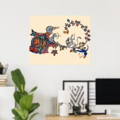 MEDIEVENT BESTIARY WAR Snails, Killer Rabbit, Lion Poster (Heimbüro)