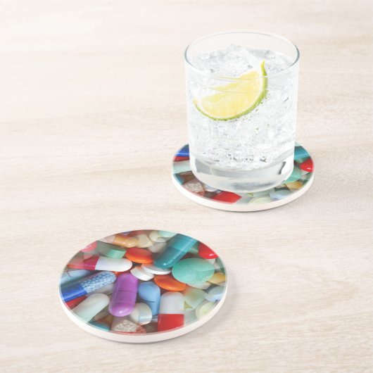 Medikamente Sandstein Untersetzer (Seite)