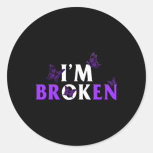 Medikamentenüberdosierung Bewusstsein Drogensucht Runder Aufkleber