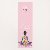 Medikation für Frauen in Wasserfarben Monogramm Yogamatte (Vorderseite)
