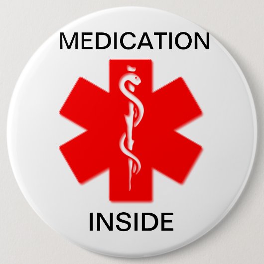 Medikation innerhalb des medizinischen wachsamen button (Vorderseite)