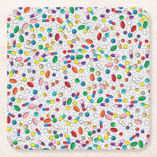 Medikation Krankenpflege Ärztliche Pille Design Rechteckiger Pappuntersetzer (Vorderseite)