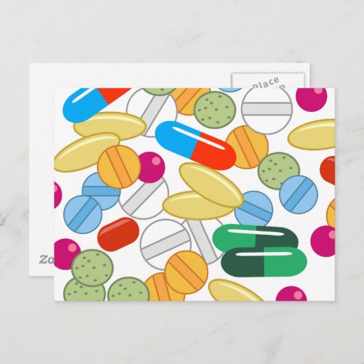Medikation Postkarte (Vorne/Hinten)