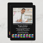 Medikations-Foto-Abschluss-Einladung Einladung (Vorne/Hinten)