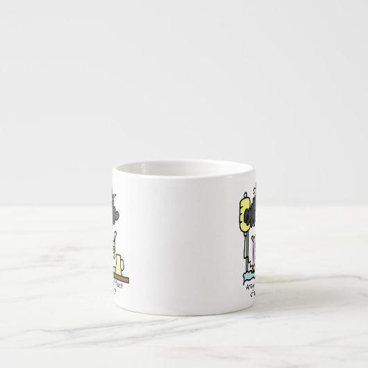 Medikations-Nebenwirkungs-dunkles Haar Espressotasse (Vorderseite)