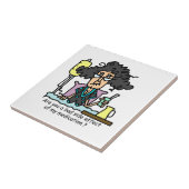 Medikations-Nebenwirkungs-dunkles Haar Fliese (Seite)