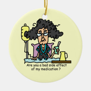 Medikations-Nebenwirkungs-dunkles Haar Keramikornament