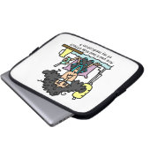 Medikations-Nebenwirkungs-dunkles Haar Laptopschutzhülle (Vorne Knopf)