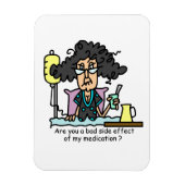 Medikations-Nebenwirkungs-dunkles Haar Magnet (Vertikal)