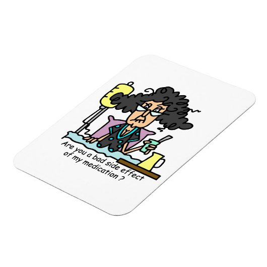 Medikations-Nebenwirkungs-dunkles Haar Magnet (Linke Seite)